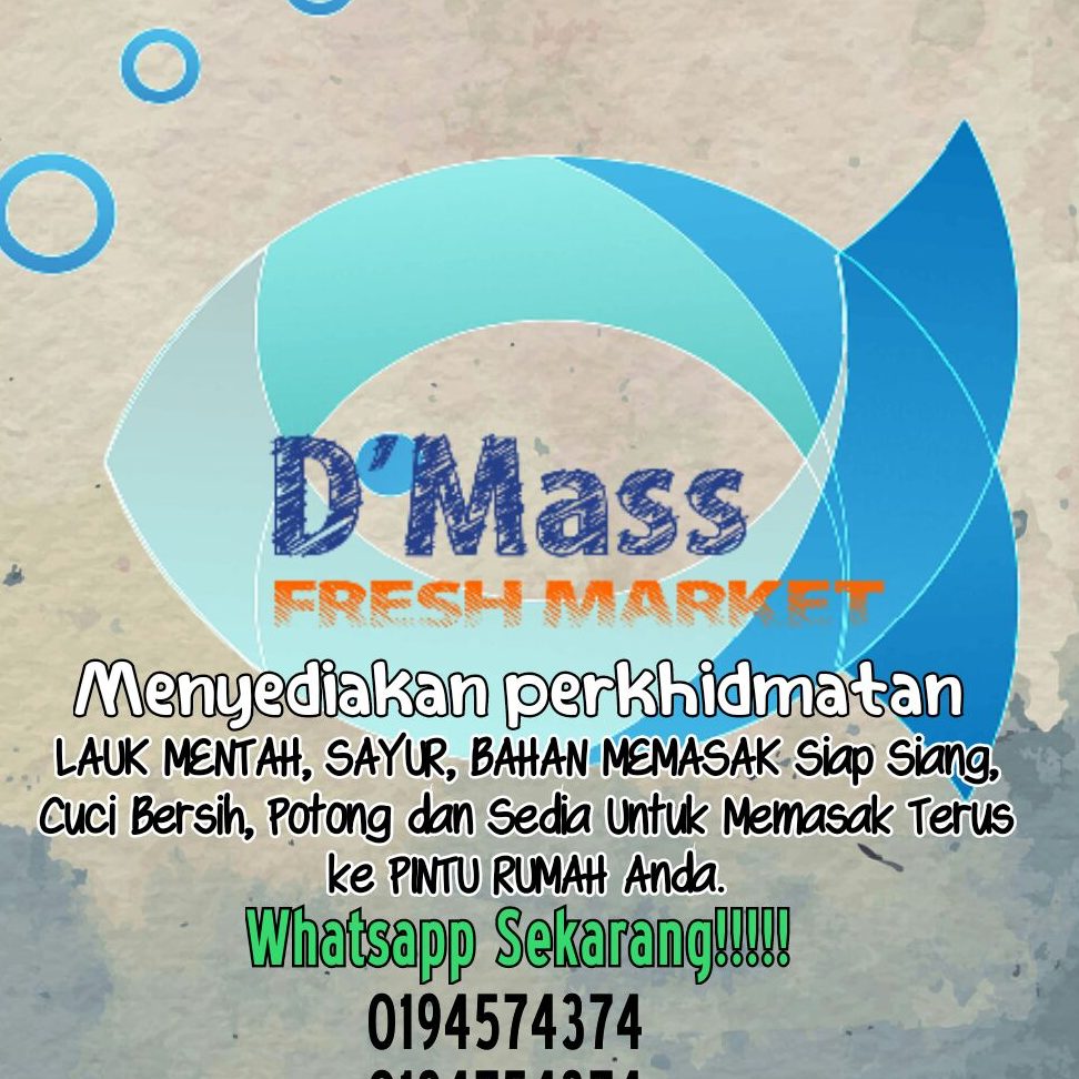 dmass fresh market lauk mentah siap siang cuci bersih